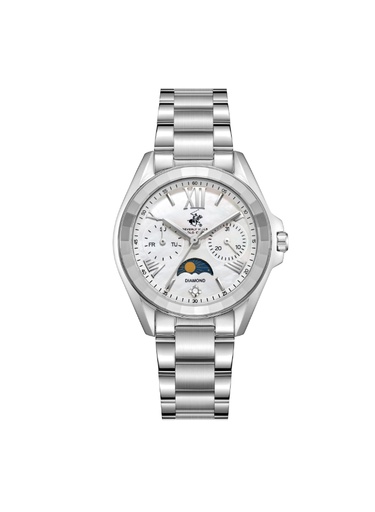 [BP3763X.320] BHPC Ladies  MULTIFUNCTION Fn S.S Case S.S STEEL Band W.MOP Dial