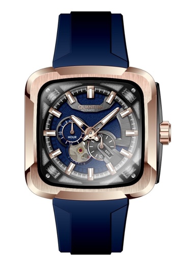 [QMG1135.499] QUANTUM Men's Automatic Dark Blue Dial Watch - QMG1135.499
