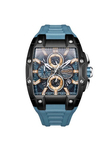 [HNG1161.675] QUANTUM Men's Chronograph Black Dial Watch - HNG1161.675