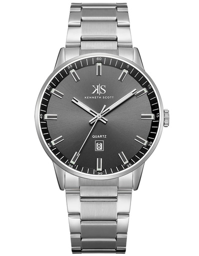 [K22010-SBSB] Kenneth Scott Men's Analog Black Dial Watch - K22010-SBSB